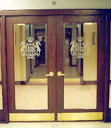 Personal coat of arms on an entrance door